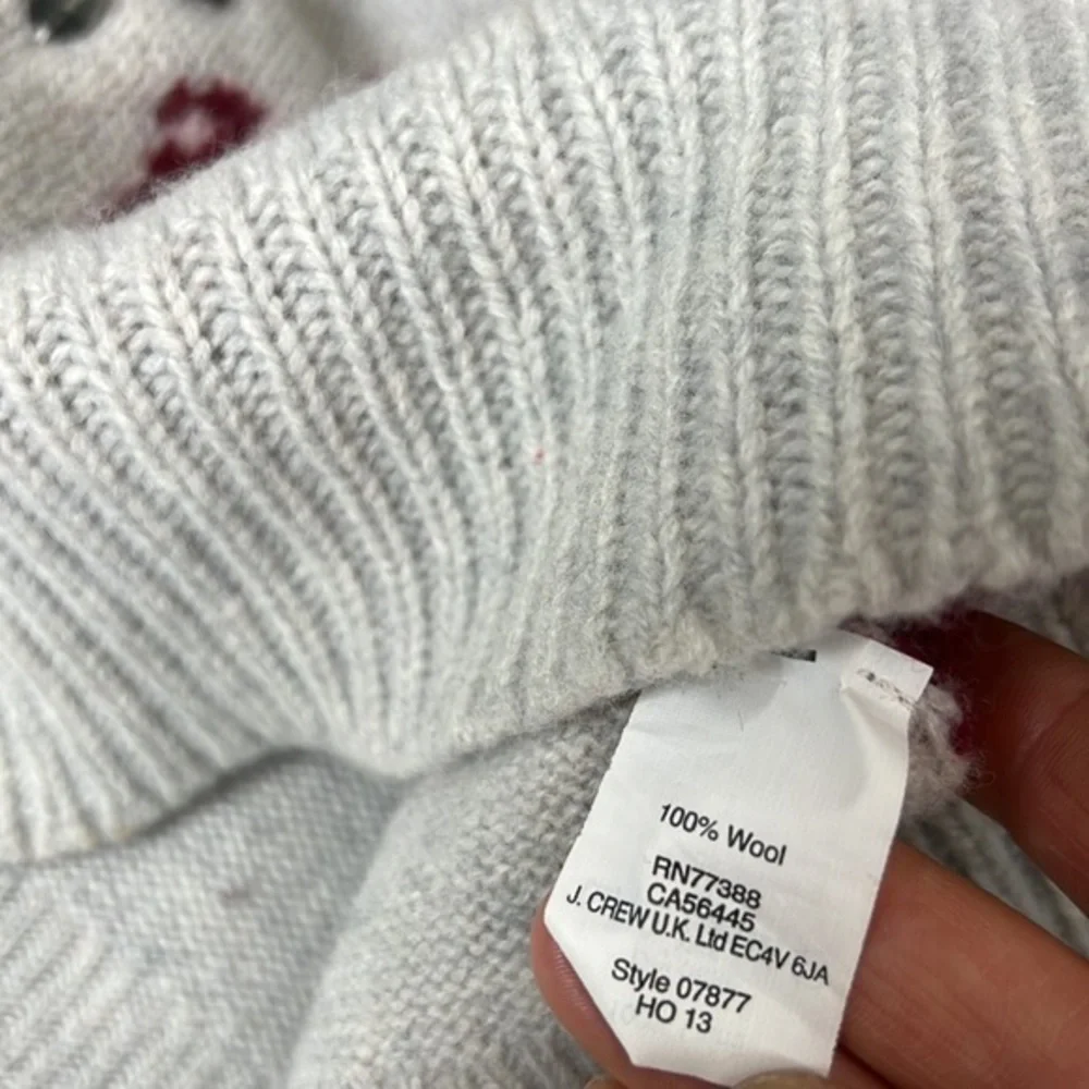 J.CREW‎ Embellished Ilama-intarsia wool sweater